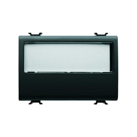 B-P 3M 1P NO 10A PORTE-ETIQ. LUM. NOIR GEWISS GW12192