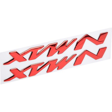 Paire d'autocollants 3D en forme d'emblème de moto pour Yamaha NMAX155 125 (rouge) (1/5)