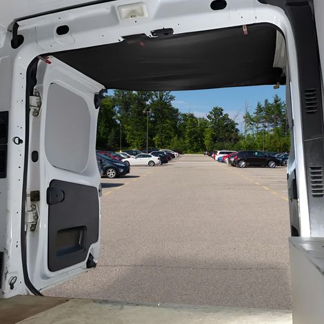 Housse de Protection pour Porte Arrière de Fourgon Compatible avec T5 T6, Transit Custom et Trafic 2001-2024, 600D Tissu Oxford Auvent pour Porte de Grange Noir avec Clips de Fixation (1/5)