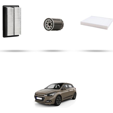 Kit tagliando 3 filtri compatibile con Hyundai  i20 II 1.0 T-GDi 88KW dal 2016 (1/5)