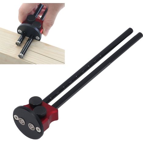 Outil de traçage pour le travail du bois, de style européen, métrique/impérial outil de traçage à double lame pour le travail du bois outil de traçage pour tenons (1/5)