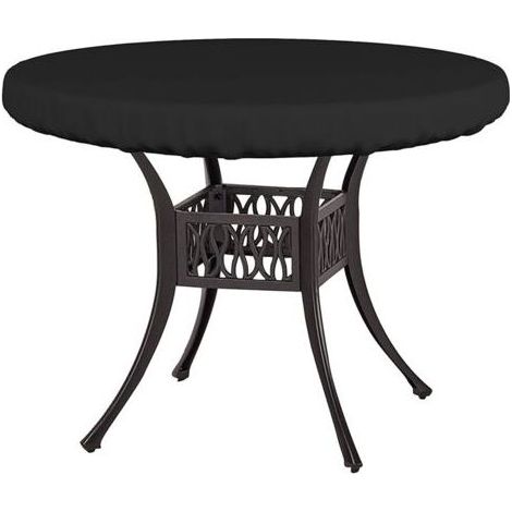 Couvercle et couvercle de table rond complet, anti - UV et résistant aux intempéries couverture de table de patio, couverture de table extérieure pour meubles de patio extérieur et table basse (76 10 (1/3)