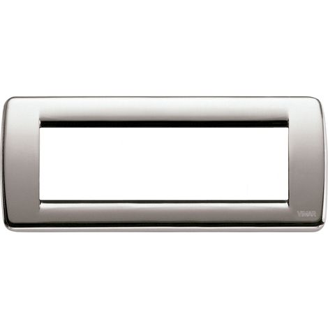 Placca Rondò 6M nichel spazzolato Vimar Idea 16756.34