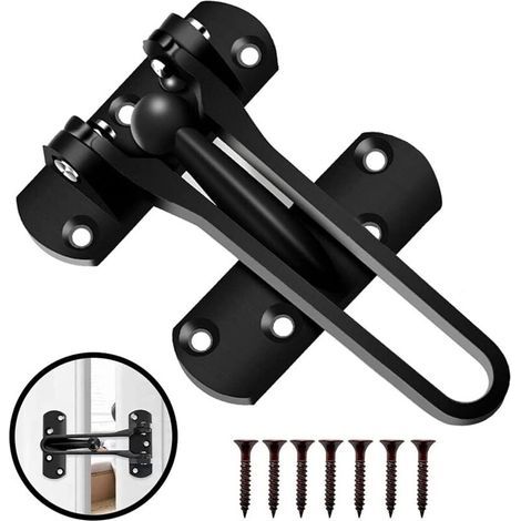 barre de verrouillage pivotante en acier inoxydable, cadenas de porte antivol L (1/5)