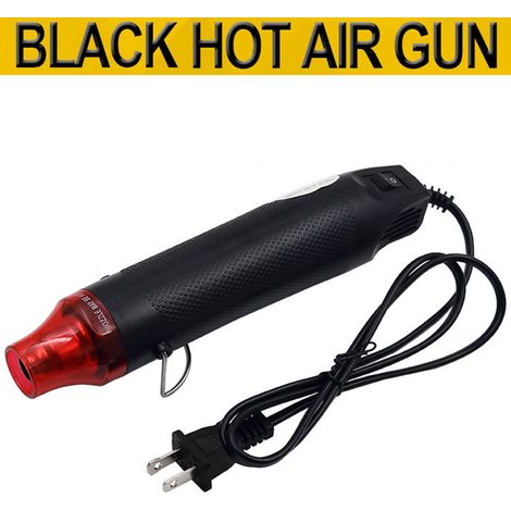 Hot Peeler, chauffage rapide Mini pistolet à air chaud pour bricolage, résine, acrylique, emballage rétractable, séchage de peinture, gaufrage - compact et léger Hot Peeler 300W 220V noir