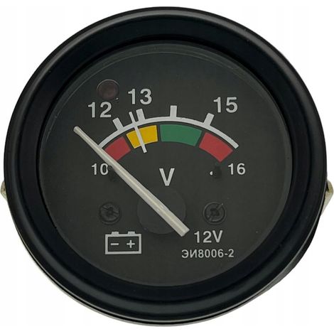 Voltmètre MTZ Biélorussie 60 mm 12 V avec voyant lumineux 5080008
