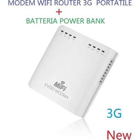 Mini Modem Sans Fil Routeur Wifi 3g Portable Avec Batterie Supporte Sim Wcdma (1/5)
