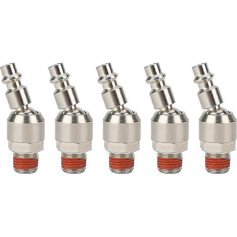 Raccord pneumatique pivotant 1/4 pouce, raccords pour outils pneumatiques, raccord pivotant industriel mâle NPT 1/4 pouce, raccord pneumatique 1/4 pouce (1/5)