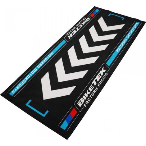 Tapis environnemental Biketek Garage Mat Motorrad noir blanc bleu (1/2)