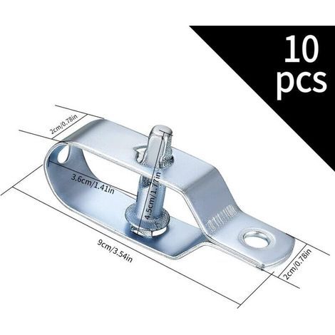 10 Pièces Tendeur Grillage, Tendeur de Clôture, Tendeurs à Fil Barbelé, Kit de Connecteurs Tendeur de Corde pour Fil de Tension (1/5)