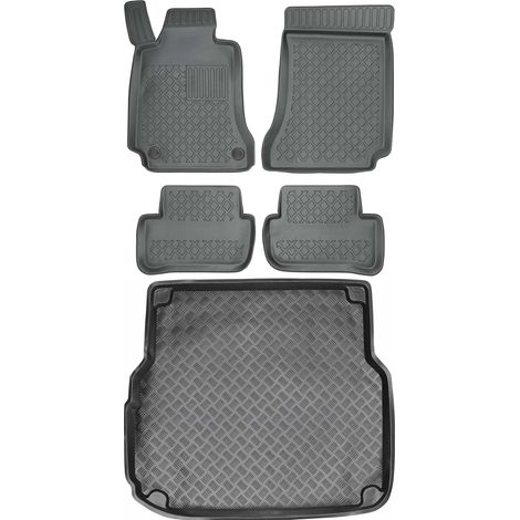 Juego de alfombrillas para coche y maletero para Mercedes Clase C W204 familiar (2007-2014).