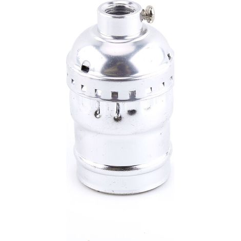 Support d'ampoule suspendu rétro E27, support de lampe, douille argentée sans interrupteur ni fil (1/4)