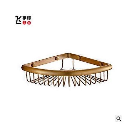 Panier de rangement d'angle, étagère murale en forme d'éventail européen pour salle de bain (1/5)