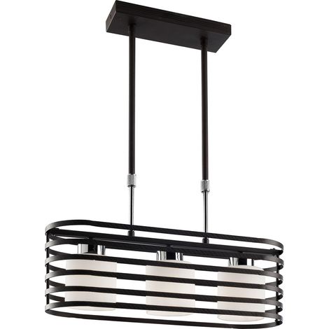 Lampe elliptique Cell/2 Wengue, 3 ampoules E27, puissance max. 40 W (1/3)
