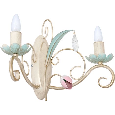 Applique murale bougie cristal Luce 2xE14 15W Luminex