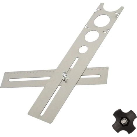 Trou de perçage de 60 cm pour carrelage, outil de perçage portable pour marbre en acier inoxydable, outil de mesure précis pour le perçage de sols et la découpe de céramique (1/5)