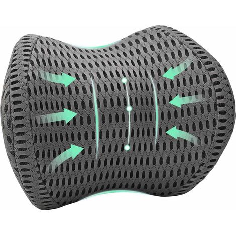 Neck Pillow Grey Memory Foam 31 x 22 x 13 cm vidaXL