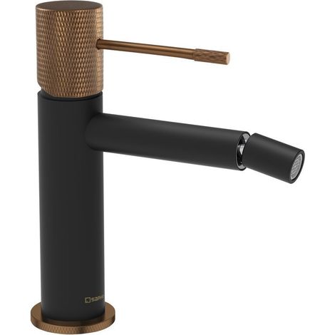 Sapho Solaris - Mitigeur de bidet, noir mat/cuivre mat WD003PG (1/2)