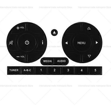 Kit de réparation autocollant pour boutons d'autoradio usés et décollés, compatible Fiat 500 (2011-2016) (1/5)