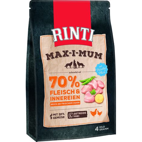 Rinti Max-i-Mum Hundetrockenfutter Adult 4 kg Huhn Trockenfutter Hunde
