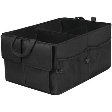 Organisateur de coffre de voiture, sac de rangement pliable pour coffre de voiture avec bac de rangement portable réglable et support de voiture, étanche (1/4)