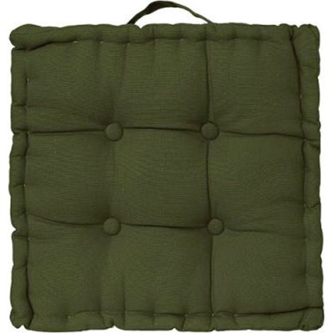 Coussin de Sol "Dorian" 40x40cm Vert Kaki (1/3)