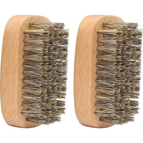 1 Cepillo para barba, cerdas suaves, cabezal de madera, resistente a la humedad, para hombre (1/5)