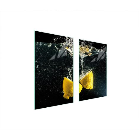 PIASTRA PROTETTIVA IN VETRO PER FORNELLO 75x52 LIMONE (1/5)