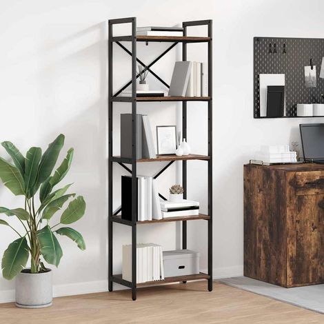 vidaXL Étagère Chêne fumé 56 x 34 x 171 cm Bois d'ingénierie (1/5)