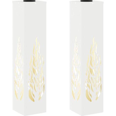 Lumière de chemin LED solaire 2 pcs Blanc Acier laminé à froid (1/5)