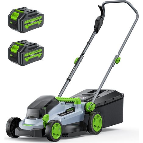 Tondeuse à gazon électrique sans Fil M13 - Coupe 33 cm - 300 m² - Hauteur de Coupe Réglable 25–75 mm - Batterie 20V 4Ah x 2 - Bac 30 L (1/5)