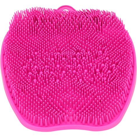 Brosse de douche pour les pieds antidérapante à ventouses, soulage la fatigue, masseur de bain pour femmes enceintes et personnes âgées, rose (1/5)