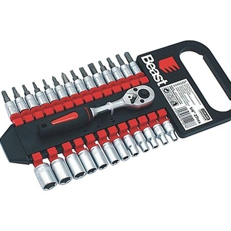 Clés à Douille 4-13 mm 1/4'' - Acier - Norme CV 27X - Précision et polyvalence - Usage intensif - Beast (1/4)
