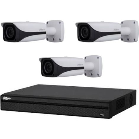 Kit Vidéosurveillance Enregistreur DVR 2 ports HDMI et 3 Caméras Box Analogiques HDCVI PTZ (1/2)