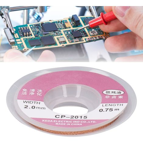 Entlöten von Drähten und Klebebändern für BGA-Pads Entlöten von Drähten zum Entfernen von Lötzinn. (1/5)