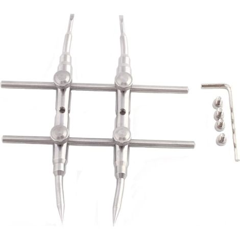 Llave inglesa profesional de acero inoxidable para objetivos de cámaras y telescopios - Herramienta de apertura para objetivos de 25 a 120 mm.