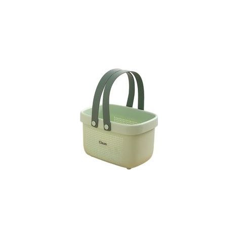 Petit organisateur de douche/baignoire en plastique avec poignée, idéal pour les chambres d'étudiant, les étagères et les placards – pour ranger savon, shampoing, après-shampoing, peignes et brosses. (1/5)