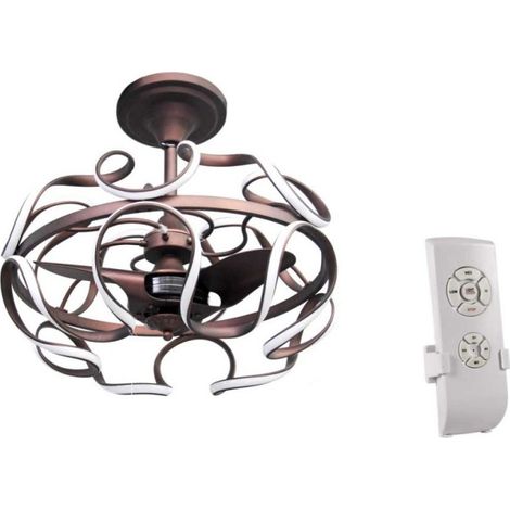 Lampadario moderno con ventilatore a led e telecomando cm 86