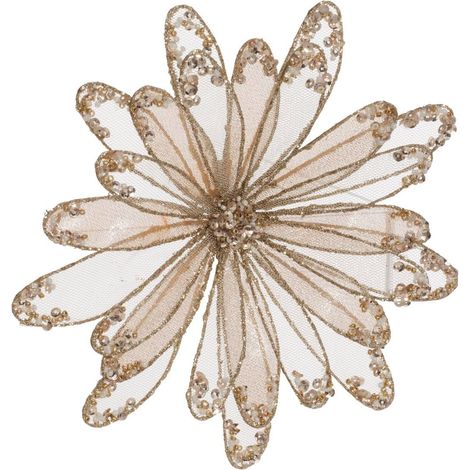 SDN FLOR DE DALIA DORADA 20CM - Feeric lights & christmas