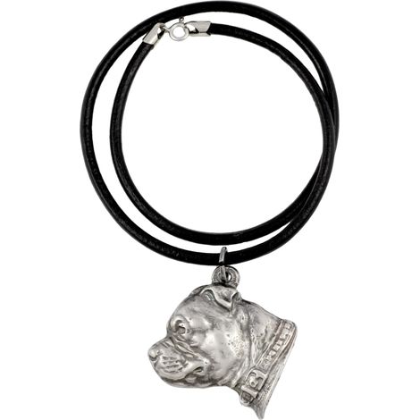Collier pour chien Staffordshire Bull Terrier, Staffik, Staffi II - pendentif plaqué argent pour les amoureux des chiens, bijou unique d'Art-Dog (1/5)