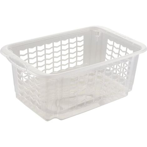 Cesta de almacenaje, Tamaño M, 40 x 25 x 15 cm, Fritz, Transparente neutro (1/5)