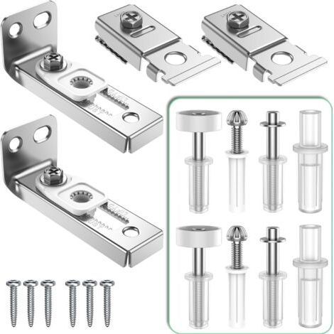 Kit de réparation de porte pliante - Lot de 2 pour porte de placard pliante coulissante. rail de 22.2 mm à 2.5 mm. y compris support de pivot supérieur et inférieur et roue de guidage. (1/5)