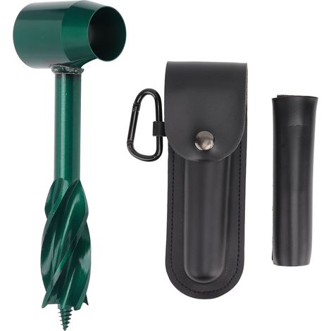 Foret à bois multifonction en acier au carbone haute dureté, mèche tranchante pour perçage manuel, couleur verte (1/5)