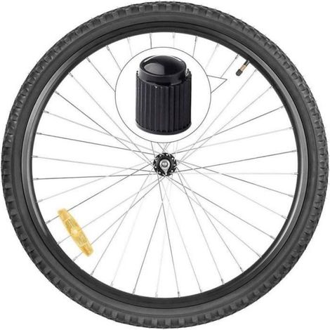 Lot 10 Bouchons Valve Pneu Plastique Joint D étanchéité Suv Vélo Moto Noir (1/4)