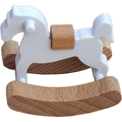 Puppenhausmöbelmodell, Miniatur-Schaukelpferd, Schaukelstuhlmodell für Puppenhäuser – 5,40 x 5,00 x 3,80 cm (1/4)