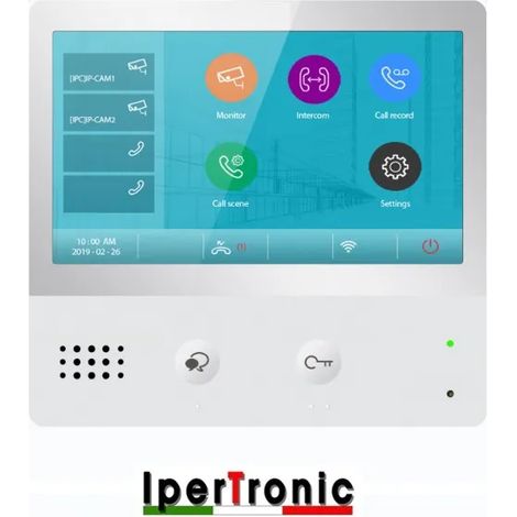 MONITOR IP TFT 7 POLLICI LCD TOUCH COLORI WIFI IPERTRONIC IX471S-TD7