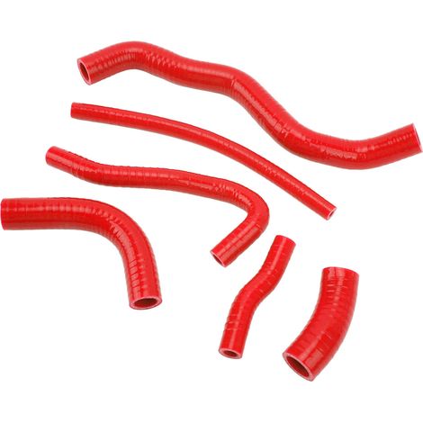 Kit de durites de refroidissement de radiateur en silicone, remplacement pour Suzuki DRZ400S DRZ400SM rouge (1/5)