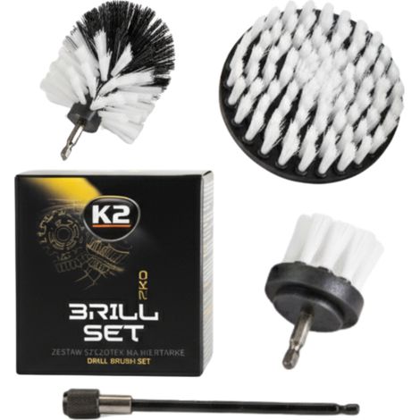 Brosse k2 brill set pro manches métal adaptateur perceuse (1/3)