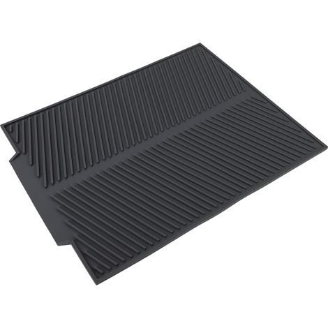 Tapis de vaisselle extra large en silicone isolant thermique (gris)