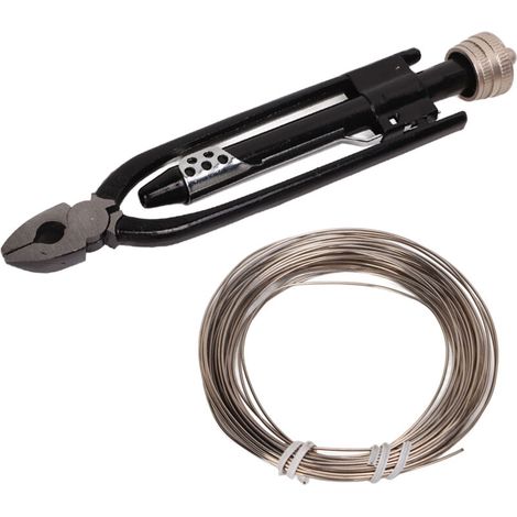 6-Inch Industrial Safety Wire Twister for Automotive and Aircraft, with 25-Foot High Carbon Steel Wire Twisting Tool (1/5)